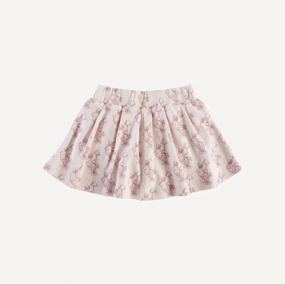 Kate Quinn skirted bloomer | mauve mushrooms | raw edge organic cotton, 18-24m - Picture 1 of 5